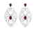 7 CTW Ruby & Micro VS/SI Diamond Heart Earrings