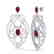 7 CTW Ruby & Micro VS/SI Diamond Heart Earrings - 2