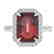 6.03 CTW Garnet And Micro Pave VS/SI Diamond Halo Ring