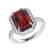 6.03 CTW Garnet And Micro Pave VS/SI Diamond Halo Ring - 2