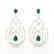 6.40 CTW Emerald & Micro Pave VS/SI Diamond Earrings - 2