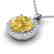 2 CTW Citrine & Halo VS/SI Diamond Micro Pave Necklace