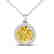 2 CTW Citrine & Halo VS/SI Diamond Micro Pave Necklace - 2