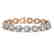 16.59 CTW Sky Topaz & Diamond Halo Bracelet 10K Rose