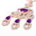 5.50 CTW Amethyst & Micro Pave VS/SI Diamond Heart