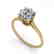 1.0 CTW Certified VS/SI Cushion Diamond Ring 14K Yellow - 2