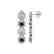 5.58 CTW Black & White Diamond Designer Earrings 18K - 2