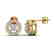 0.65 CTW Micro Pave VS/SI Diamond Earrings Solitaire - 2