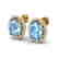 6 CTW Sky Blue Topaz & Micro VS/SI Diamond Earrings