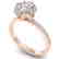 1.75 CTW Certified VS/SI Diamond Art Deco Ring 18K Rose - 2