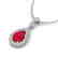 2.75 CTW Ruby & Micro Pave VS/SI Diamond Necklace