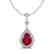 2.75 CTW Ruby & Micro Pave VS/SI Diamond Necklace - 2
