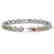 10.04 CTW Multi Color Sapphire & Diamond Halo Bracelet - 2