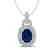 2.50 CTW Sapphire & Micro Pave VS/SI Diamond Necklace