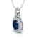 2.50 CTW Sapphire & Micro Pave VS/SI Diamond Necklace - 2