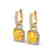 7 CTW Citrine & Micro Pave VS/SI Diamond Earrings 18K