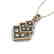 1.50 CTW Micro Pave VS/SI Diamond Necklace Dangling 14K