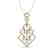 1.50 CTW Micro Pave VS/SI Diamond Necklace Dangling 14K - 2