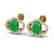 4 CTW Emerald & Micro Pave VS/SI Diamond Earrings 10K
