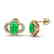 4 CTW Emerald & Micro Pave VS/SI Diamond Earrings 10K - 2