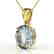 2.5 CTW Aquamarine Designer Inspired Solitaire Necklace