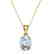 2.5 CTW Aquamarine Designer Inspired Solitaire Necklace - 2