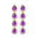 7.85 CTW Amethyst & Diamond Halo Earrings 10K Yellow
