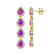 7.85 CTW Amethyst & Diamond Halo Earrings 10K Yellow - 2