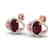 4 CTW Garnet & Micro Pave VS/SI Diamond Earrings 10K