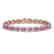 10.05 CTW Amethyst & Diamond Halo Bracelet 10K Rose