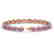 10.05 CTW Amethyst & Diamond Halo Bracelet 10K Rose - 2