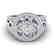 1CTW VS/SI Diamond Micro Pave Designer Ring 18K White