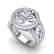 1CTW VS/SI Diamond Micro Pave Designer Ring 18K White - 2