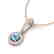 1 CTW Topaz & Micro Halo VS/SI Diamond Necklace 14K