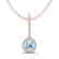 1 CTW Topaz & Micro Halo VS/SI Diamond Necklace 14K - 2
