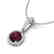 2.75 CTW Garnet & Micro Pave VS/SI Diamond Necklace