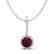 2.75 CTW Garnet & Micro Pave VS/SI Diamond Necklace - 2