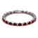 15 CTW Garnet & VS/SI Diamond Eternity Bracelet 10K - 2