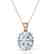 9 CTW Aquamarine Designer Solitaire Necklace 14K Rose - 2