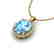 12 CTW Sky Blue Topaz & Micro VS/SI Diamond Halo - 2