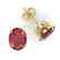 5.50 CTW Pink Tourmaline Designer Solitaire Stud - 2