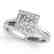 1.5 CTW Certified VS/SI Princess Diamond Solitaire Halo - 2