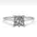 1.0 CTW VS/SI Princess Diamond Art Deco Ring 14K White