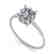 1.0 CTW VS/SI Princess Diamond Art Deco Ring 14K White - 2