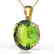 9 CTW Peridot Designer Solitaire Necklace 18K Yellow