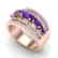 2.25 CTW Amethyst & Micro Pave VS/SI Diamond Designer - 2