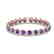 23 CTW Amethyst & Micro Pave Bracelet Heart Halo 14K - 2