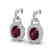 5 CTW Garnet And Micro VS/SI Diamond Pave Earrings Halo
