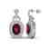 5 CTW Garnet And Micro VS/SI Diamond Pave Earrings Halo - 2