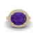 4 CTW Amethyst & Micro Pave VS/SI Diamond Ring 18K - 2